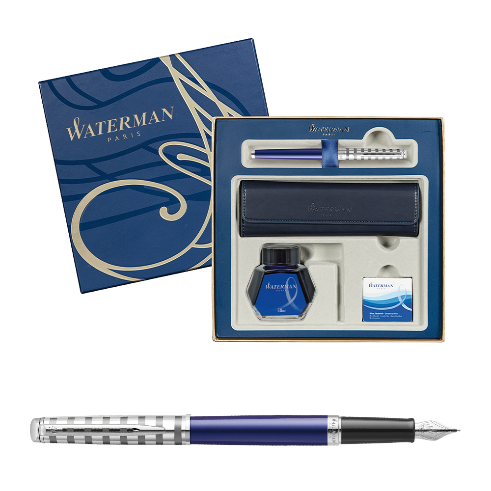 Waterman Hemisphere Deluxe Blue Lounge - sada