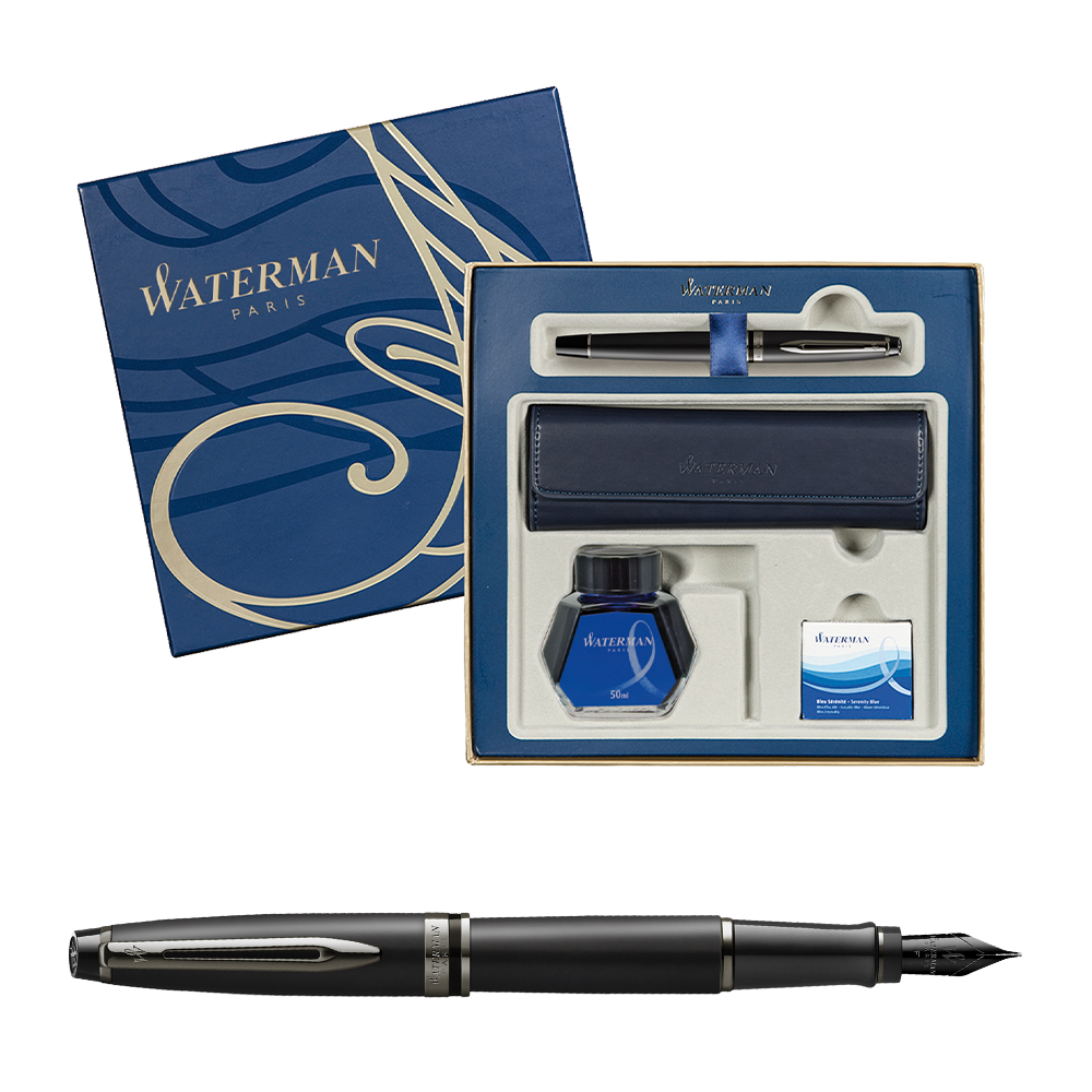 Waterman Expert Metallic Black RT - sada
