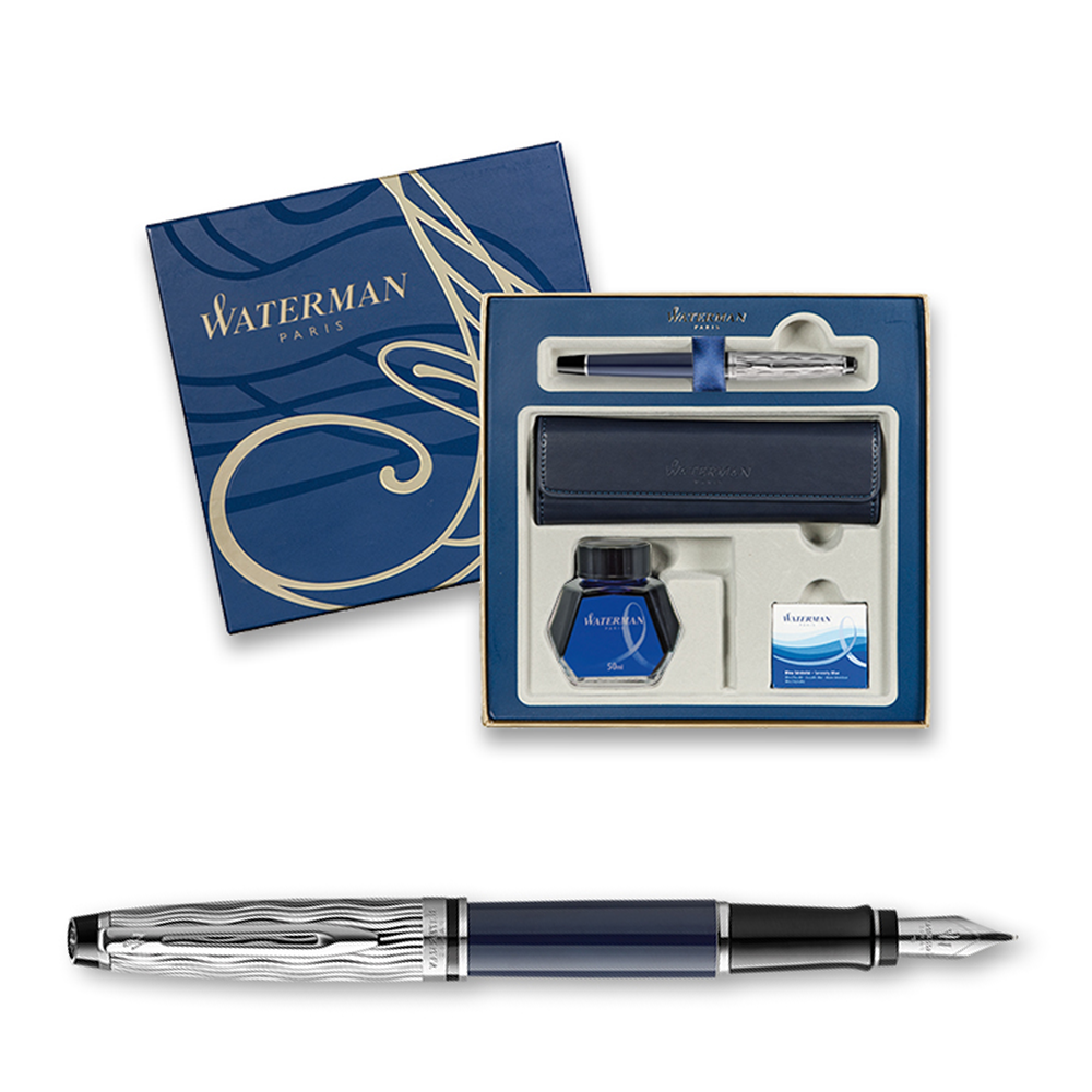 Waterman Expert SE DLX Blue CT - sada