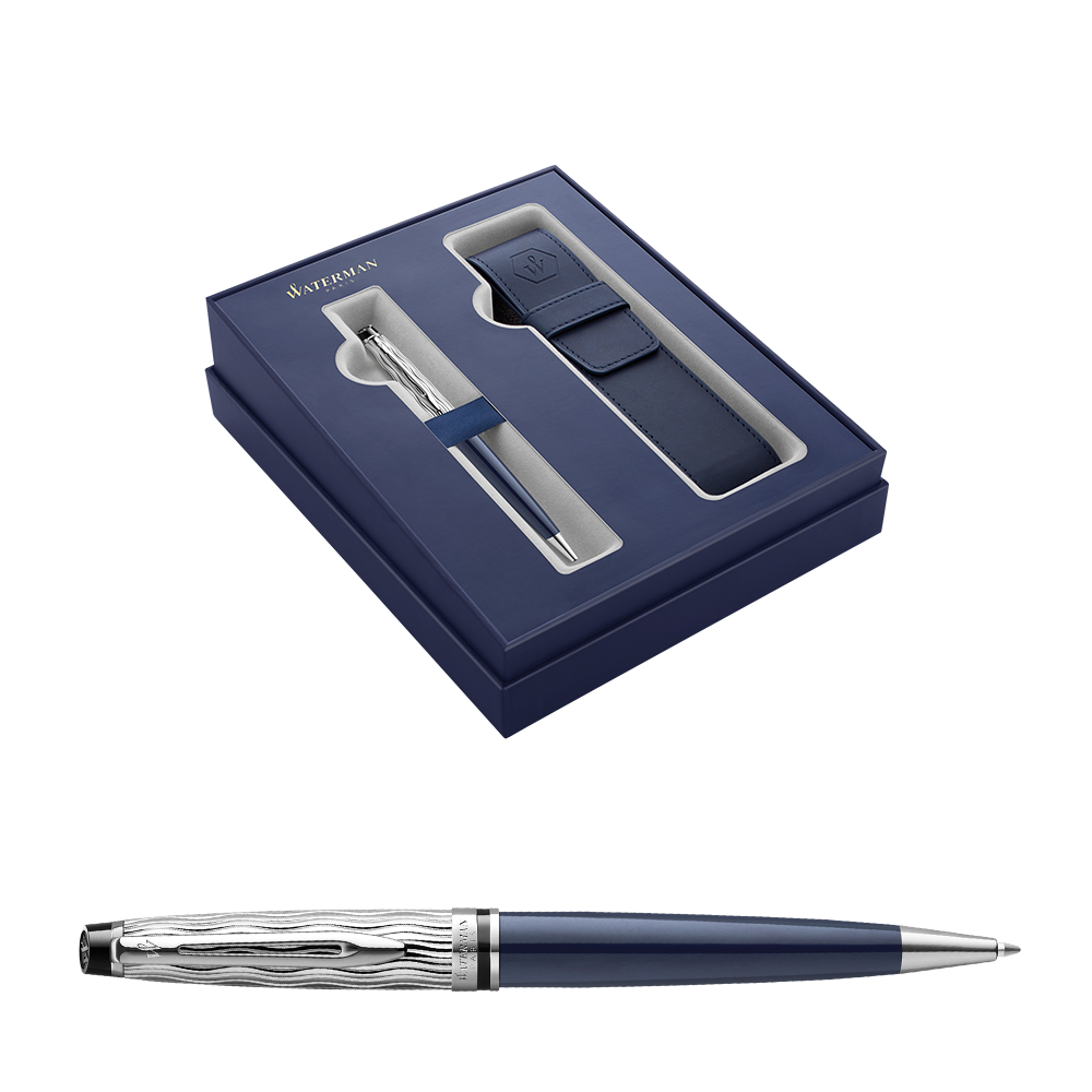Waterman Expert Deluxe Blue CT - sada